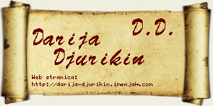 Darija Đurikin vizit kartica
